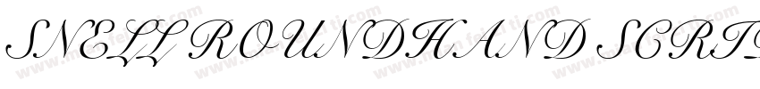 SNELL ROUNDHAND SCRIPT BOLD字体转换